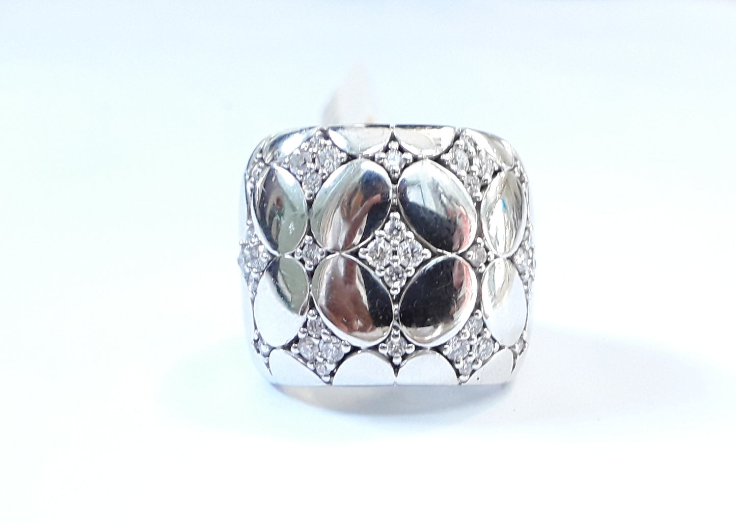 ANILLO ORO BLANCO Y DIAMANTES
