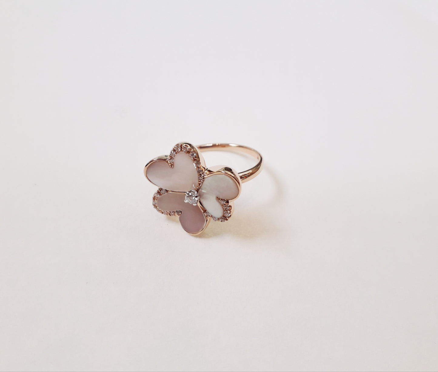 Flor de oro rosado 18kt