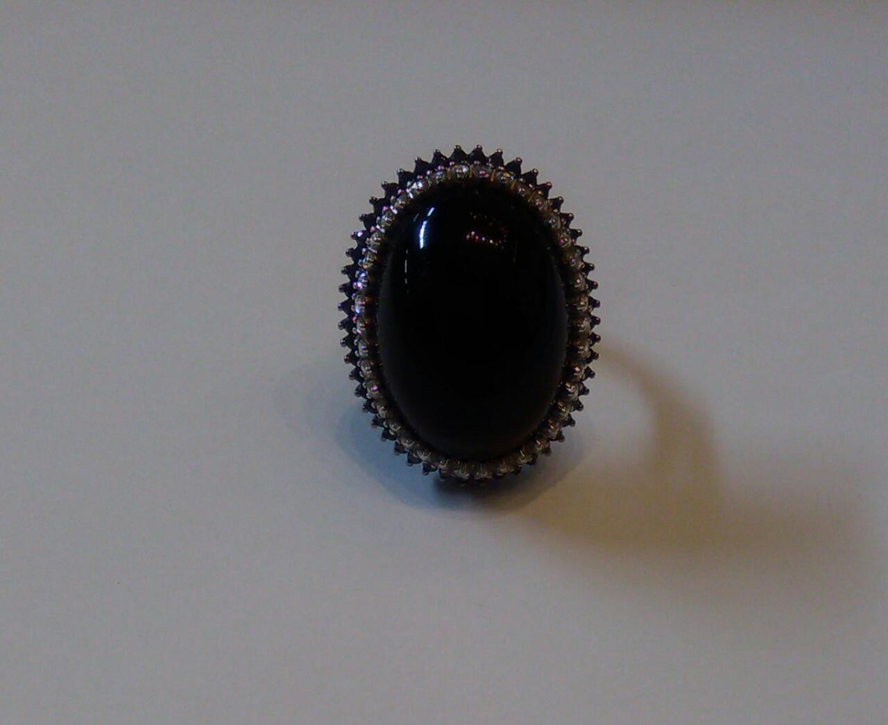 ANILLO ORO ROSADO/NEGRO