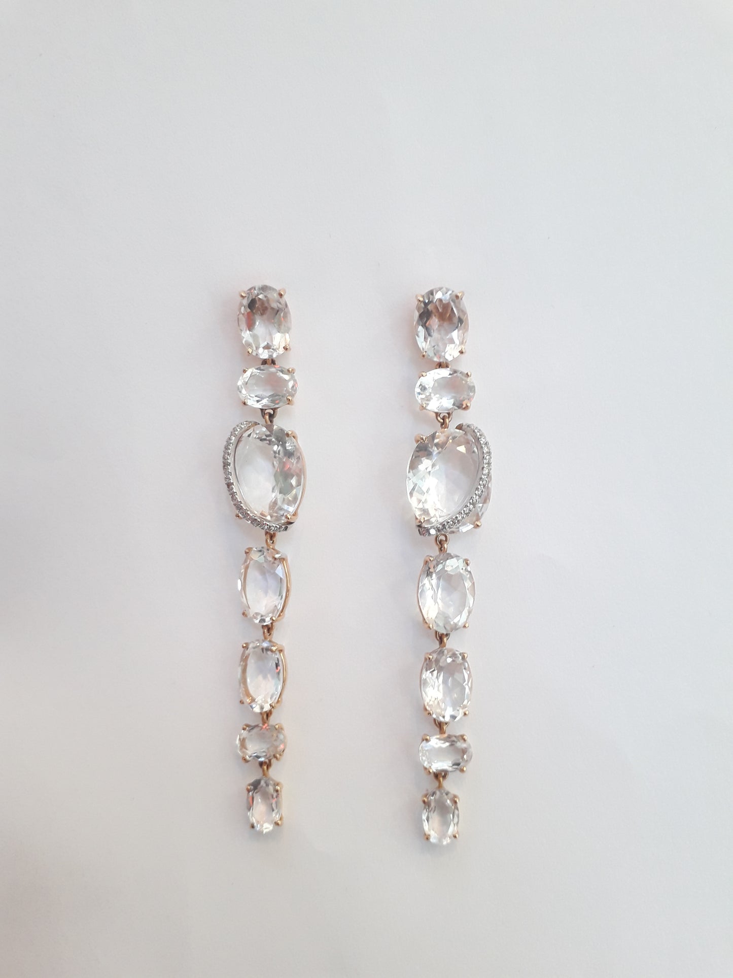 ARETES ORO ROSADO 18KT