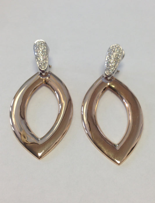 ARETES ORO ROSADO 18KT