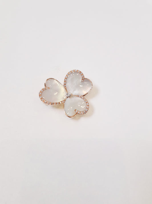 Flor DIE/BROCHE ORO ROSADO