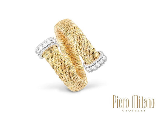 Yellow and White Gold with Diamond Ring